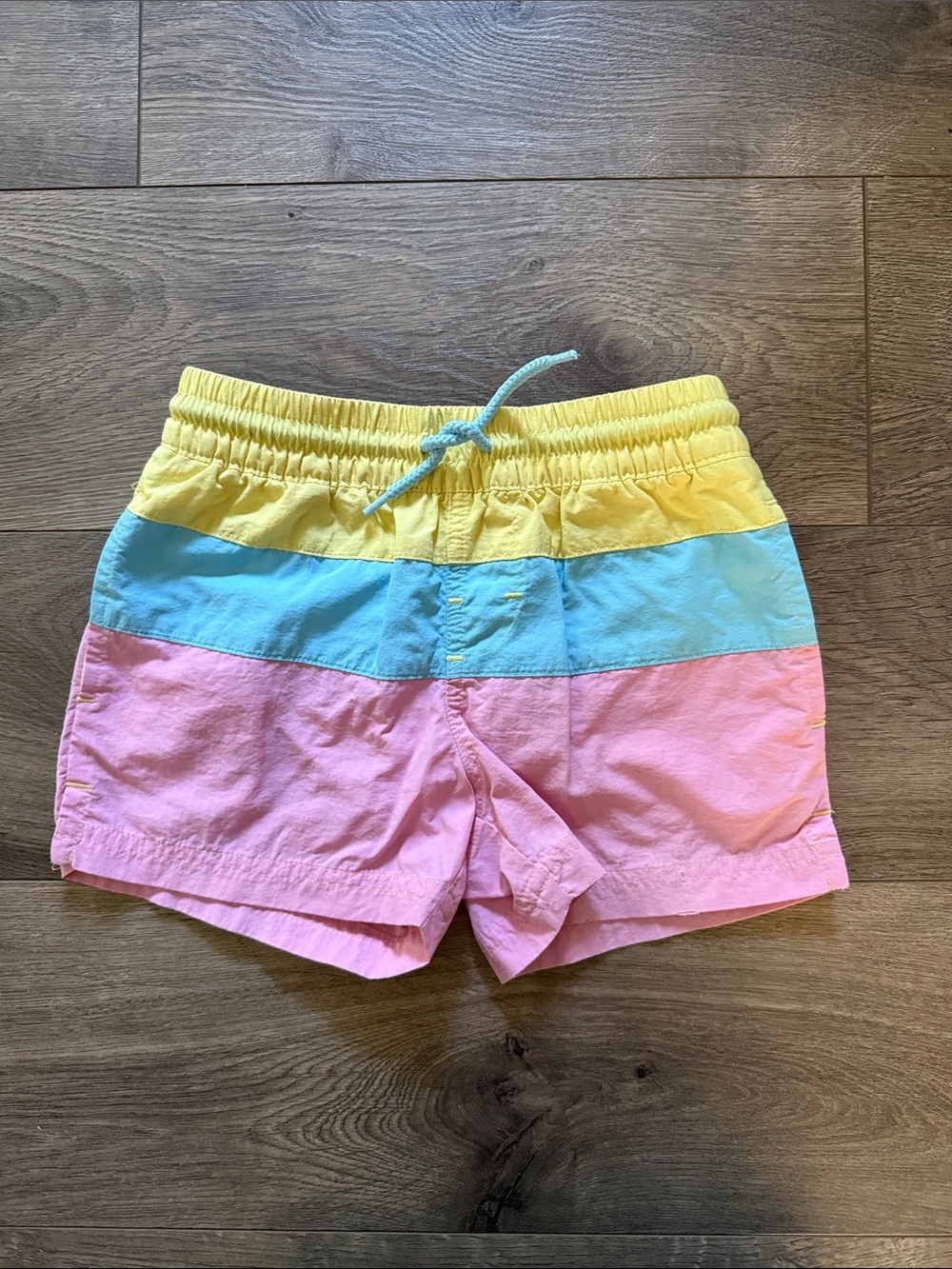 The Beaufort Bonnet Company Colorblock Swim Shorts - Yellow, Blue & Pink
